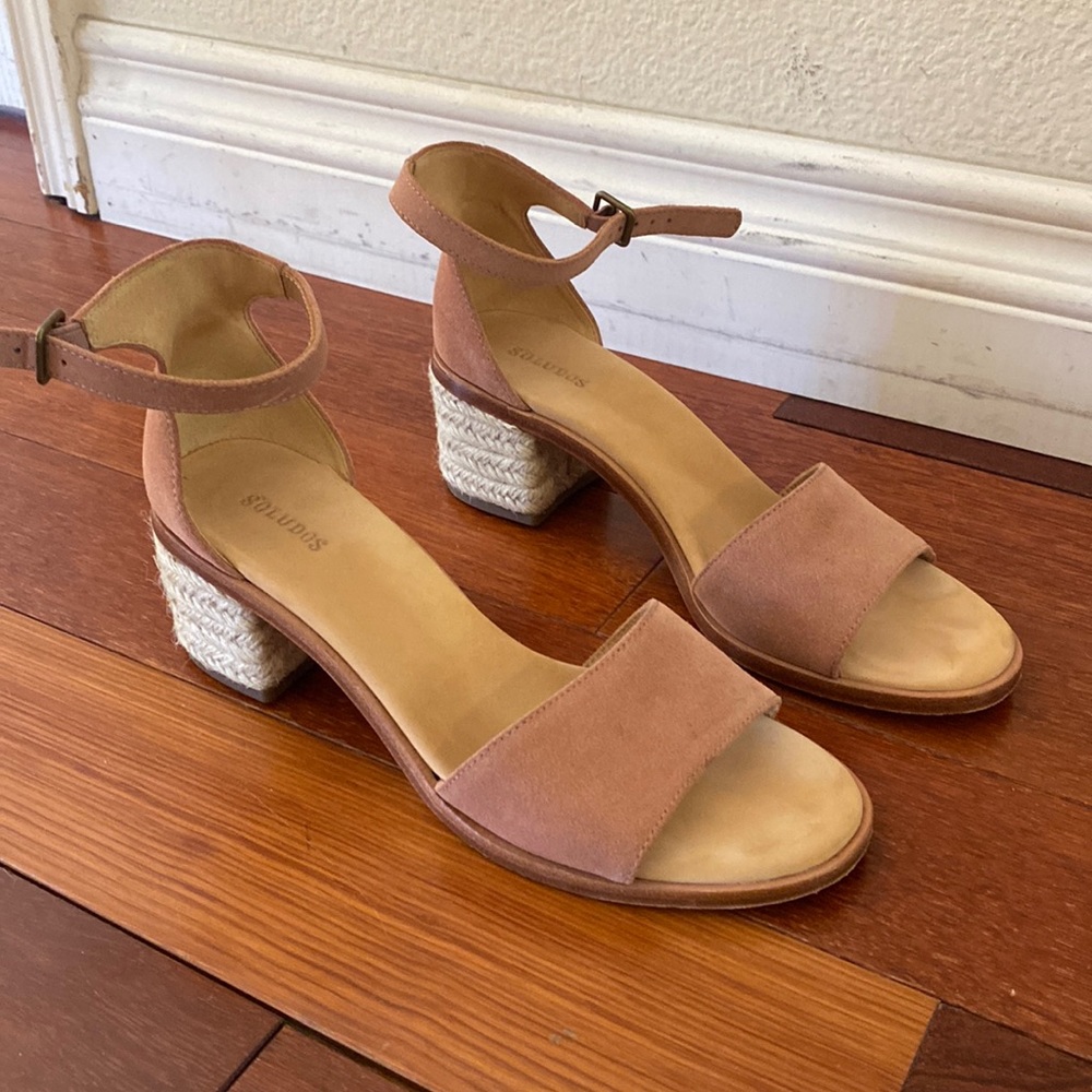 🦩Soludos Peony Capri espadrille heels🦩